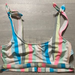 Striped swim suit top